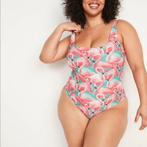 Old navy 3x flamingo one piece bathing suit new never worn with tags